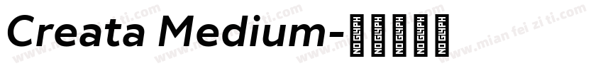 Creata Medium字体转换